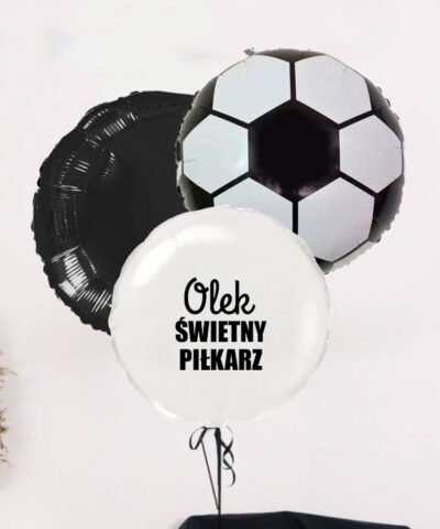 Prezent dla piłkarza – zestaw balonów z helem w pudełku