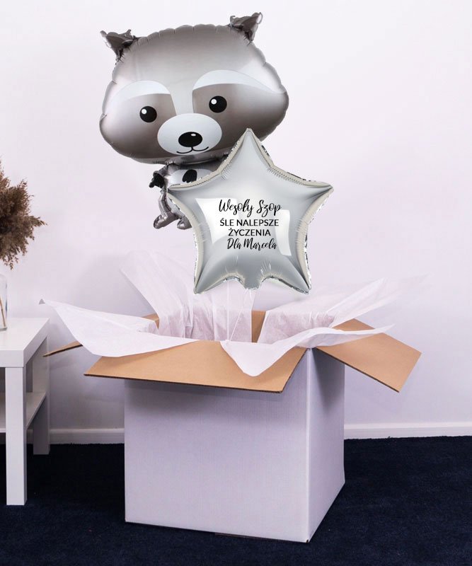 Oryginalny prezent na urodziny dla dziecka – Balon szop i gwiazdka z personalizacją