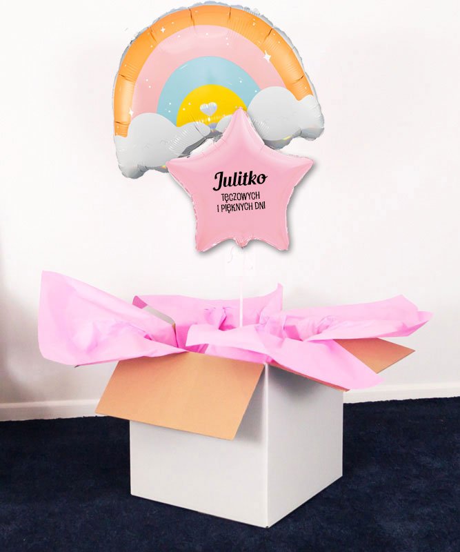 Balonowy prezent dla dziewczynki – Tęcza