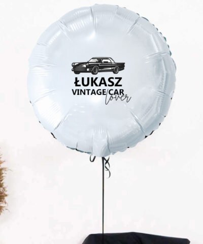 Prezent dla fana starych aut – balon z personalizacją Vintage car lover