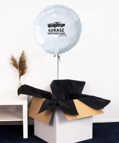 Prezent dla fana starych aut – balon z personalizacją Vintage car lover