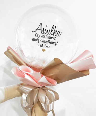 Elegancka prośba o świadkowanie – bukiet balonowy róż