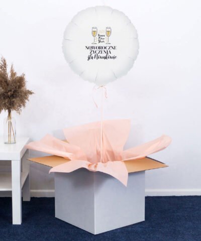 Noworoczne życzenia – prezent niespodzianka balon z helem i personalizacją