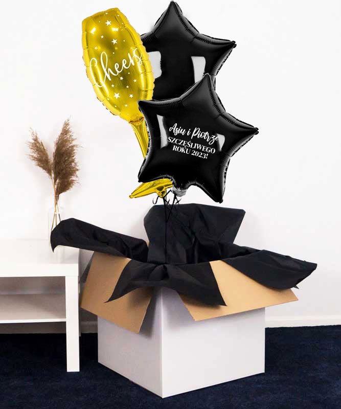 Prezent na nowy rok – balony z helem Szczęśliwego roku