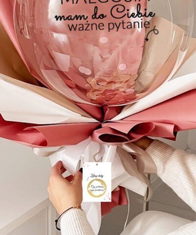 Bukiet balonowy – prośba o świadkowanie ze zdrapką