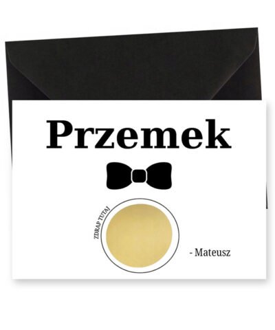 Prośba o świadkowanie zdrapka personalizowana – wzór Krawat