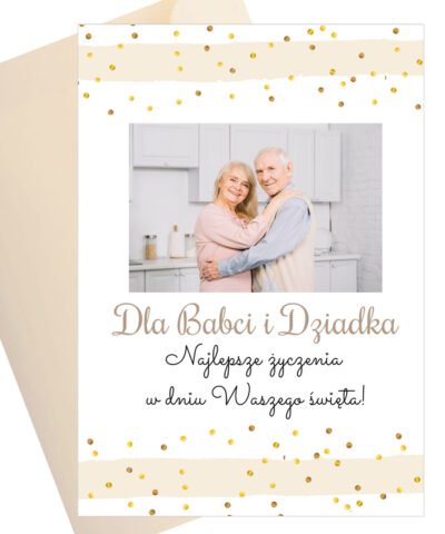 Kartka dla Dziadków ze zdjęciem – Najlepsze życzenia