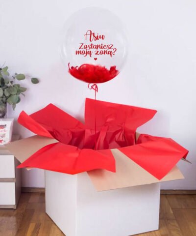Prezent na zaręczyny – balon kula z helem i imieniem