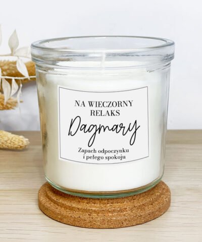 Świeca zapachowa z personalizacją dla Kobiety Wieczorny relaks