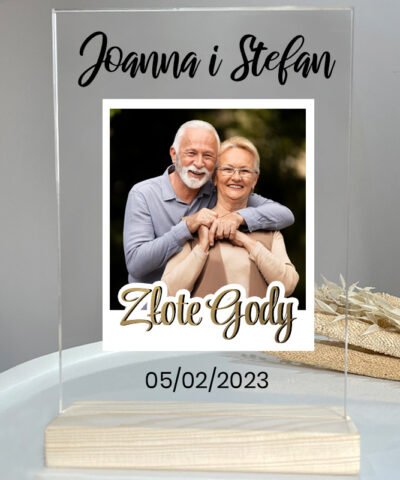 Statuetka personalizowana na rocznicę ślubu – ZŁOTE GODY