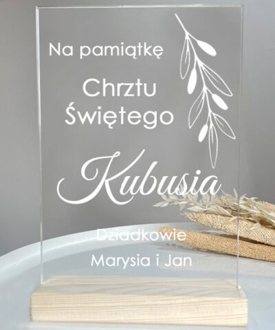 Statuetka na Chrzest Święty z imieniem