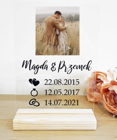 Elegancka ramka z personalizacją dla pary – Razem