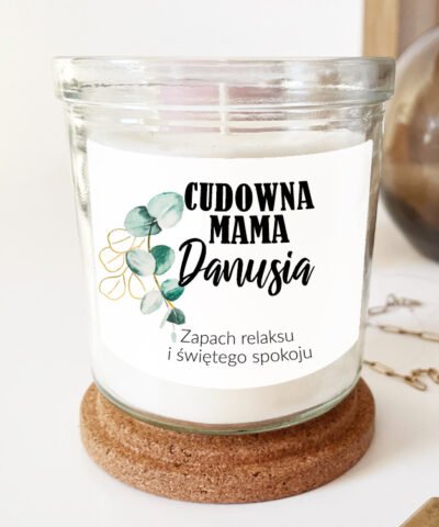 Piękna świeca zapachowa dla mamy – cudowna Mama + imię