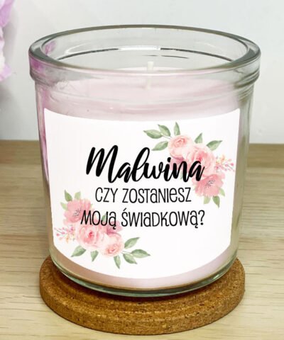 Prośba o świadkowanie – świeca zapachowa na prezent