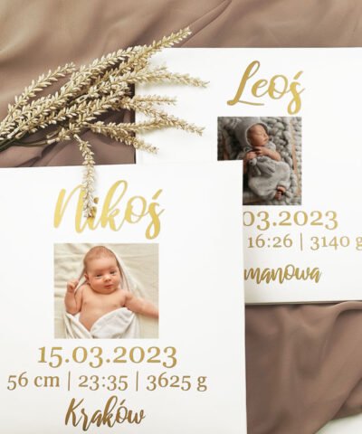 Album na pierwsze zdjęcia dziecka – prezent dla dziecka GOLD