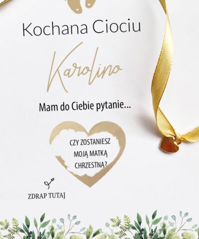 Zdrapka dla Mamy Chrzestnej – Prezent z prośbą o bycie Chrzestną