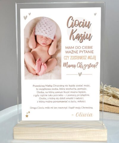 Piękna prośba do Matki Chrzestnej – Statuetka z personalizacją