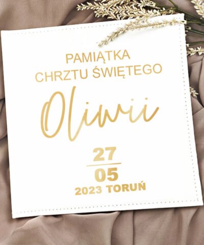 Album na chrzest personalizowany – prezent dla dziecka z imieniem