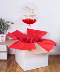 Ślubny prezent dla młodej pary - balon xxl kula z imionami