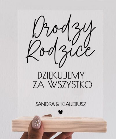 Prezent podziękowanie dla rodziców na ślub – Statuetka Black