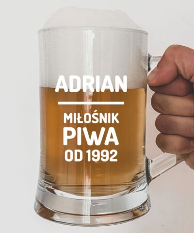 Kufel z imieniem dla MIŁOŚNIKA PIWA
