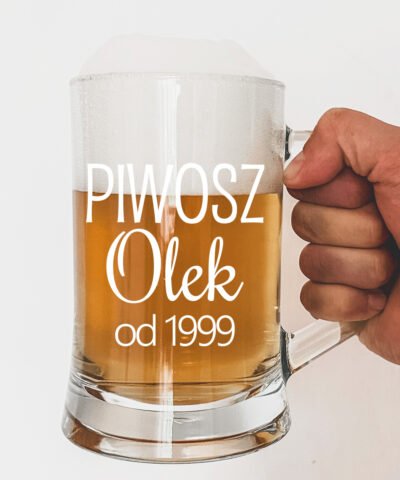 Prezent dla piwosza – Elegancki kufel na piwo z personalizacją