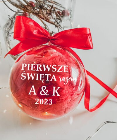 Personalizowana bombka dla pary – Pierwsze święta razem