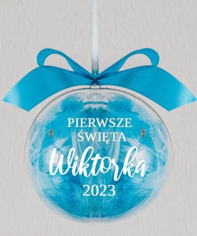 Moje pierwsze święta – bombka z imieniem dla chłopca