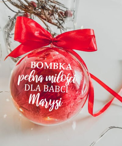 Świąteczny prezent dla Babci – personalizowana Bombka na choinkę