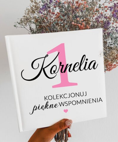 Album na zdjęcia dla dziecka – prezent na roczek z imieniem ONE