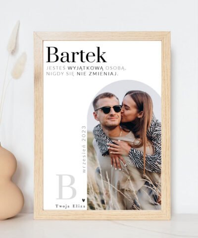 Personalizowany plakat w drewnianej ramie dla niego na prezent WYJĄTKOWY