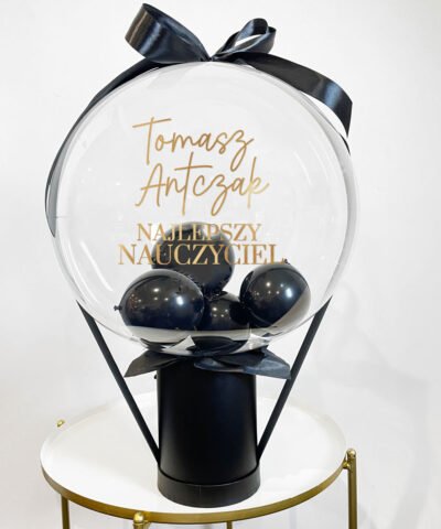 Elegancki prezent dla nauczyciela – Personalizowany balon w pudełku BLACK