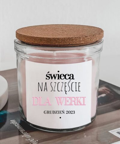 Prezent na gwiazdkę dla kobiety – Świeca zapachowa NA SZCZĘŚCIE