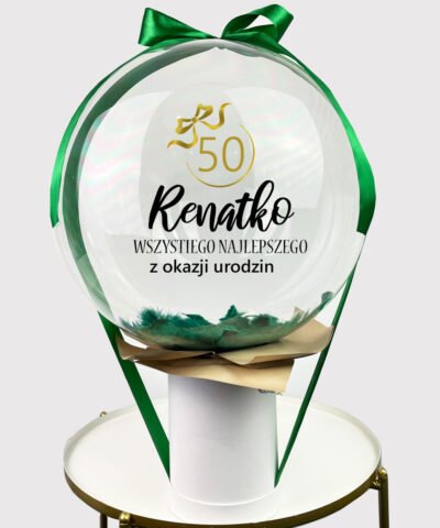 Elegancki prezent z okazji 50 urodzin dla Kobiety Balon + BOX
