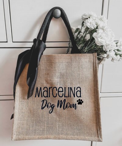 Prezent dla miłośniczki psów – Stylowa torba z imieniem DOG MUM