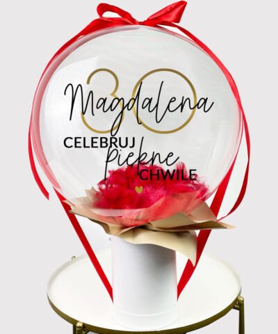 Elegancki prezent na 30 urodziny – Balon xxl w pudełku RED