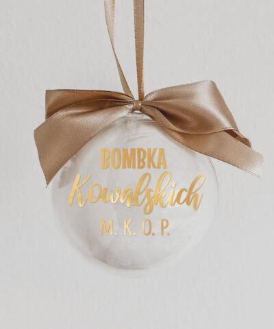 Rodzinna bombka z personalizacją PREZENT NA ŚWIĘTA