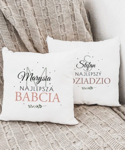 Zestaw poduszek dla Babci i Dziadka z ich imionami EUKAPLITUS