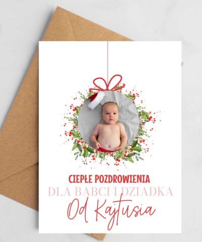 Kartka na Święta dla BABCI I DZIADKA – Ciepłe pozdrowienia