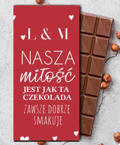 Czekolada personalizowana na prezent MIŁOSNA