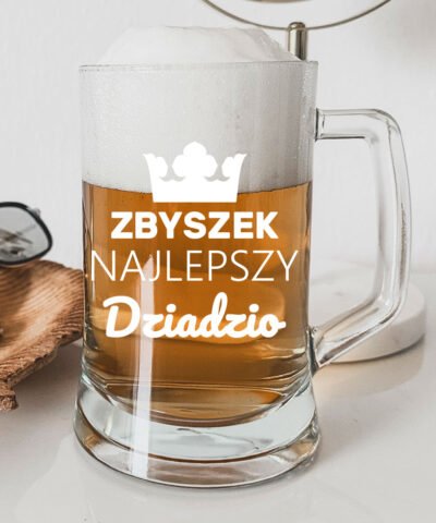 Prezent dla Dziadzia – personalizowany kufel na piwo NAJLEPSZY