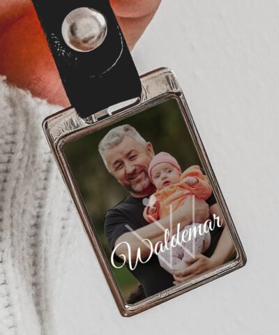 Breloczek do kluczy dla dziadka ze zdjęciem LITERA