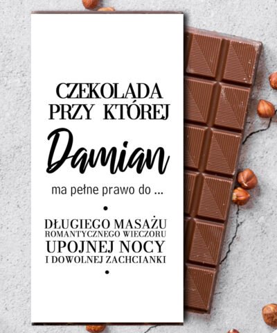 Czekolada z imieniem na prezent dla faceta PEŁNE PRAWO