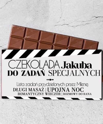 Nowoczesny dodatek do prezentu dla mężczyzny – Czekolada ZADANIA