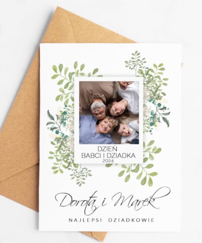 Kartka na Dzień Babci i Dziadka ze zdjęciem