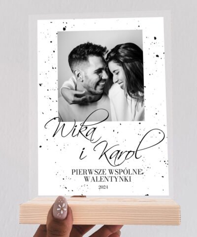 Personalizowana statuetka ze zdjęciem PIERWSZE WSPÓLNE WAELNTYNKI