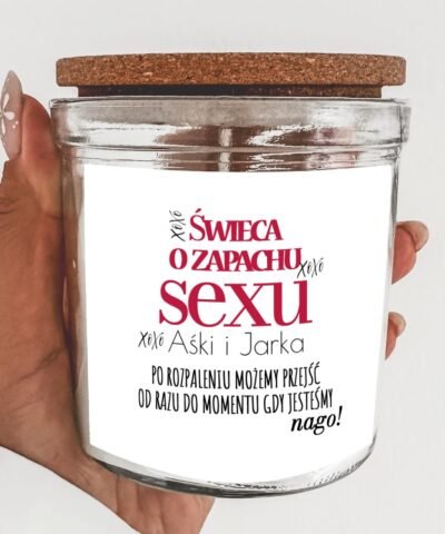 Prezent dla PARY – Świeca zapachowa z imionami – ZAPACH