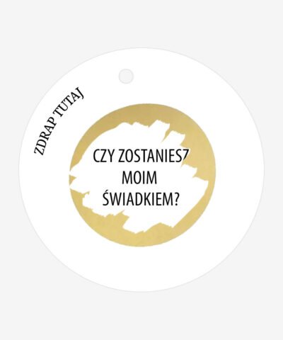 Zdrapka dla przyszłego świadka + Balon wyskakujący z helem