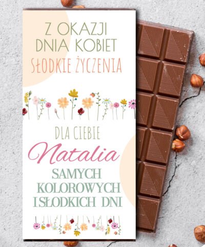 Słodki prezent na Dzień Kobiet Personalizowana Czekolada
