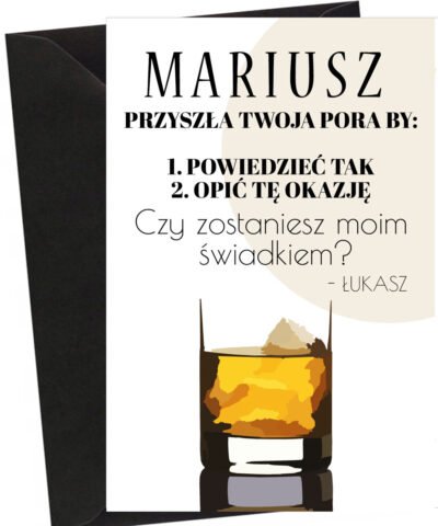 Kartka dla przyszłego świadka z personalizacją